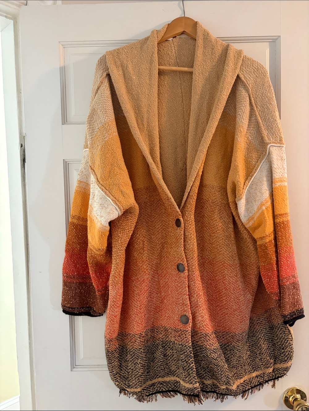 Free People - Ombre Button-Front Women's Cardigan Sweater - Multi-Color